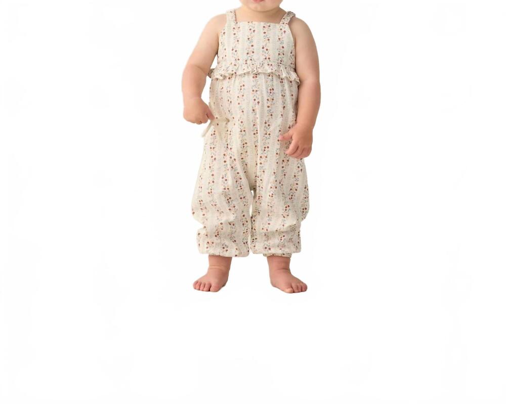 NEW RYLEE + CRU girl's kinsley jumpsuit in summer fruit